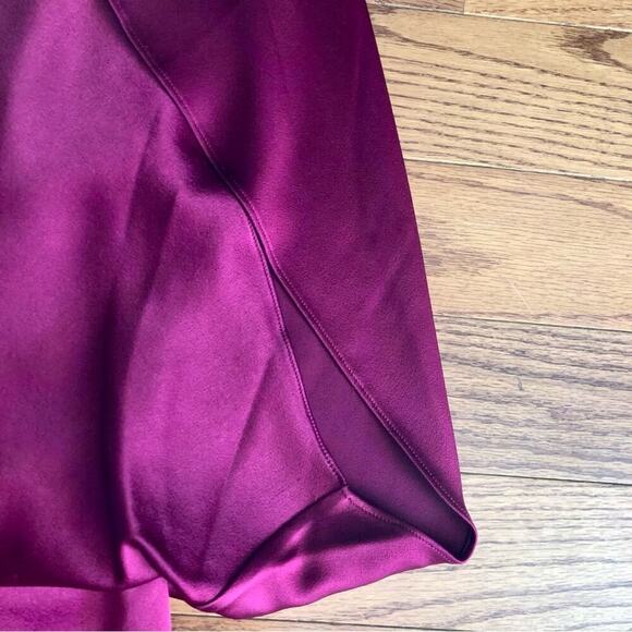 HALSTON Cape Sleeve Open Back Mini Sheath Dress Red Women’s Size 6 - Picture 5 of 11